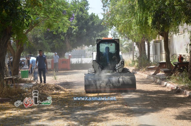 كفرقاسم - فيديو : يوم الاعمال الخيرية  التنظيفية  في الشاملة تحت رعاية بنك مركنتيل ومشاركة الرئيس عادل بدير 